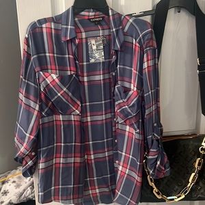 Women’s plaid button down